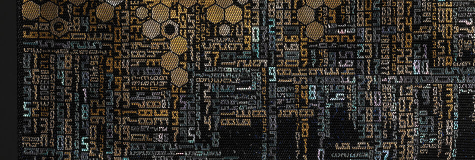 百千金彩螺鈿帯「龍脈」11